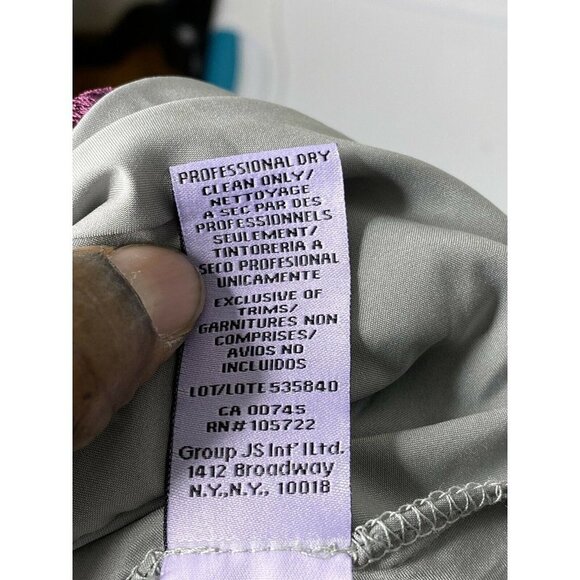 NWT JS Collections Womens 6 Short Sleeve Lace Purp - Picture 10 of 10